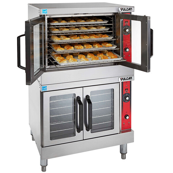 Vulcan VC44ED-208/3 Double Deck Full Size Electric Convection Oven - 208V, Field Convertible, 25 kW  - Image 4