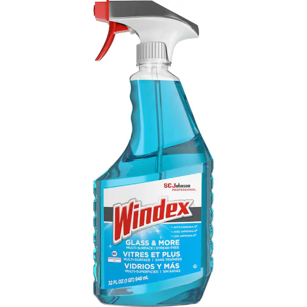 Windex Glass Cleaner, Trigger Spray Bottle, 32 oz, Unscented, 8 PK  - Image 3