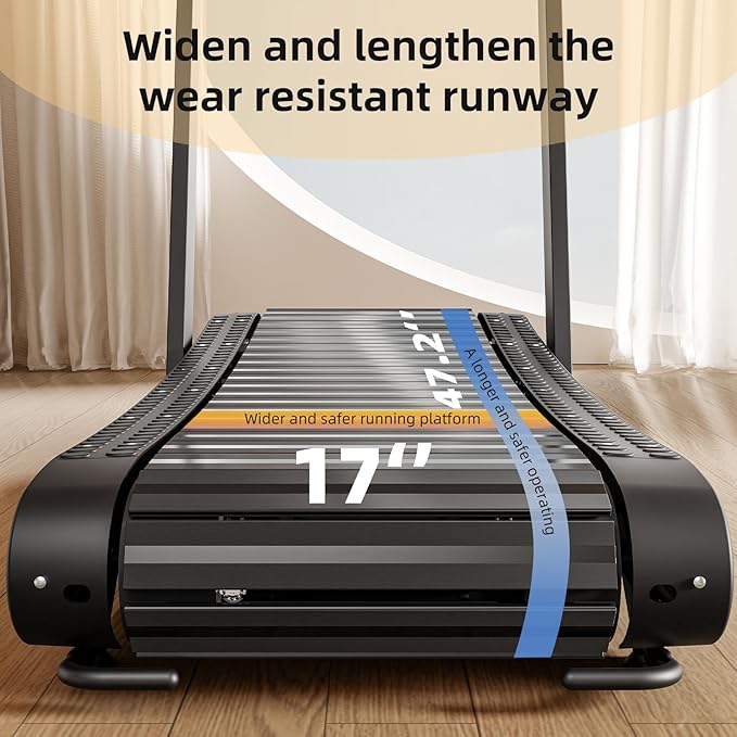 Curved Treadmill, Curved Treadmills Home, Non-Electric Motorized Treadmill-300 LBS Capacity，No Assembly Required Self-Generated Curved Treadmill Exercise Treadmills  - Image 4