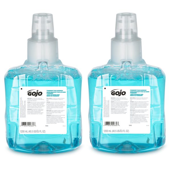 GOJO Pomeberry Foam Handwash Refill, For LTX-12 Dispenser, Pomegranate Scent, 1,200 mL, 2/Carton