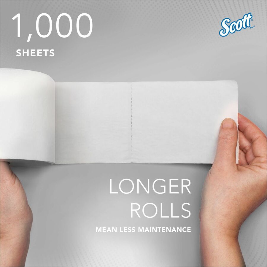 Scott Essential Coreless 2-Ply Toilet Paper, 65% Recycled, 1000 Sheets Per Roll, Pack Of 36 Rolls  - Image 4