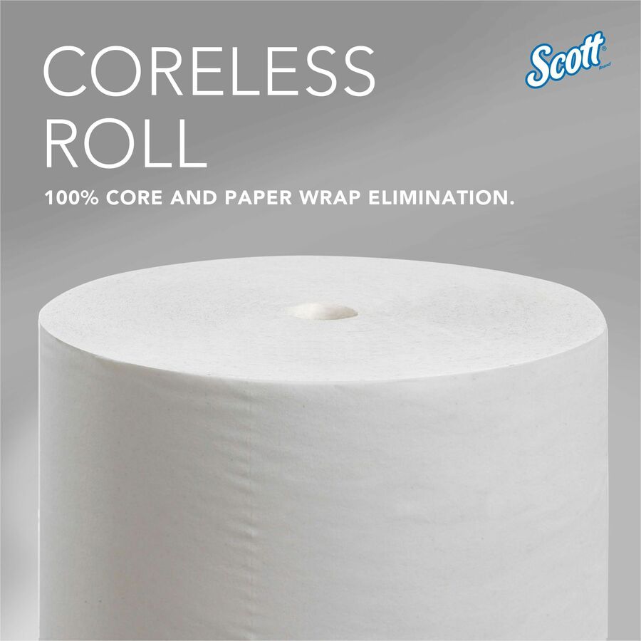 Scott Essential Coreless 2-Ply Toilet Paper, 65% Recycled, 1000 Sheets Per Roll, Pack Of 36 Rolls  - Image 3