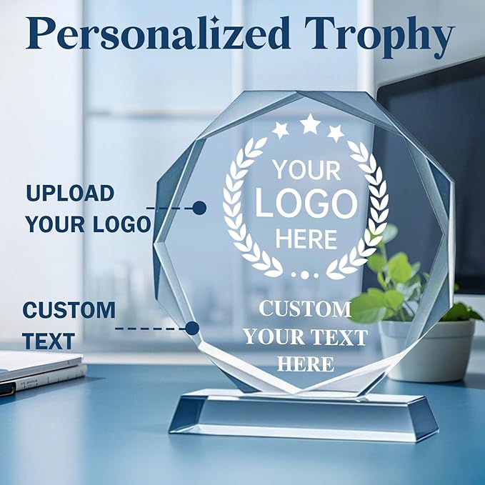 Personalized Trophy Award - Plaques Personalized Engraved - Custom Crystal Awards and Trophies for Employee Recognition, Event, Sport, Competition - Coworker Employee Appreciation Gifts  - Image 4