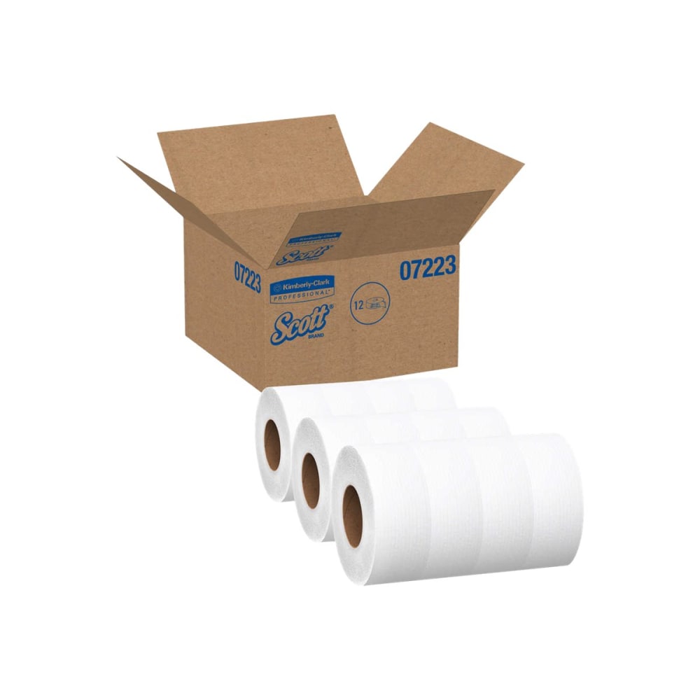 Scott JRT Jr. Jumbo 1-Ply Toilet Paper, 2000' Roll, 100% Recycled, 3,380 Sheets Per Roll, Case Of 12 Rolls  - Image 2