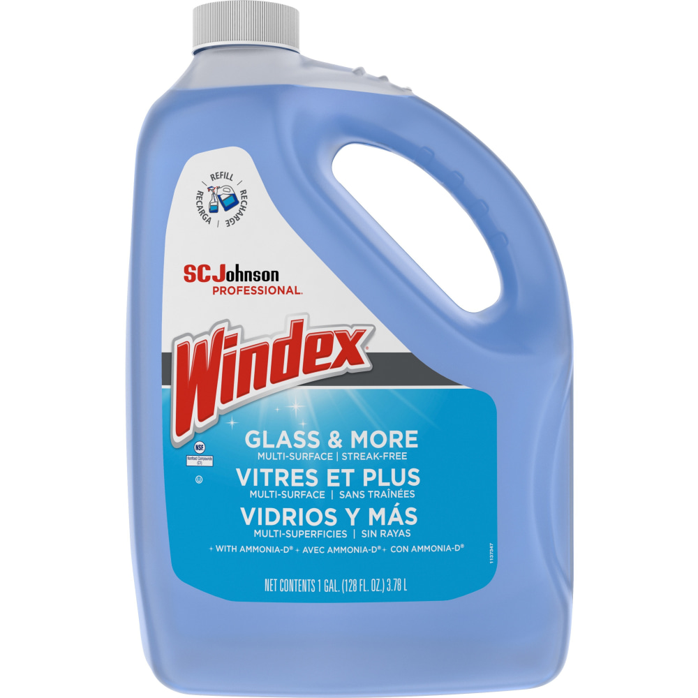 Windex Glass & Multi-Surface Cleaner, 128 Oz Bottle, Case Of 4  - Image 4