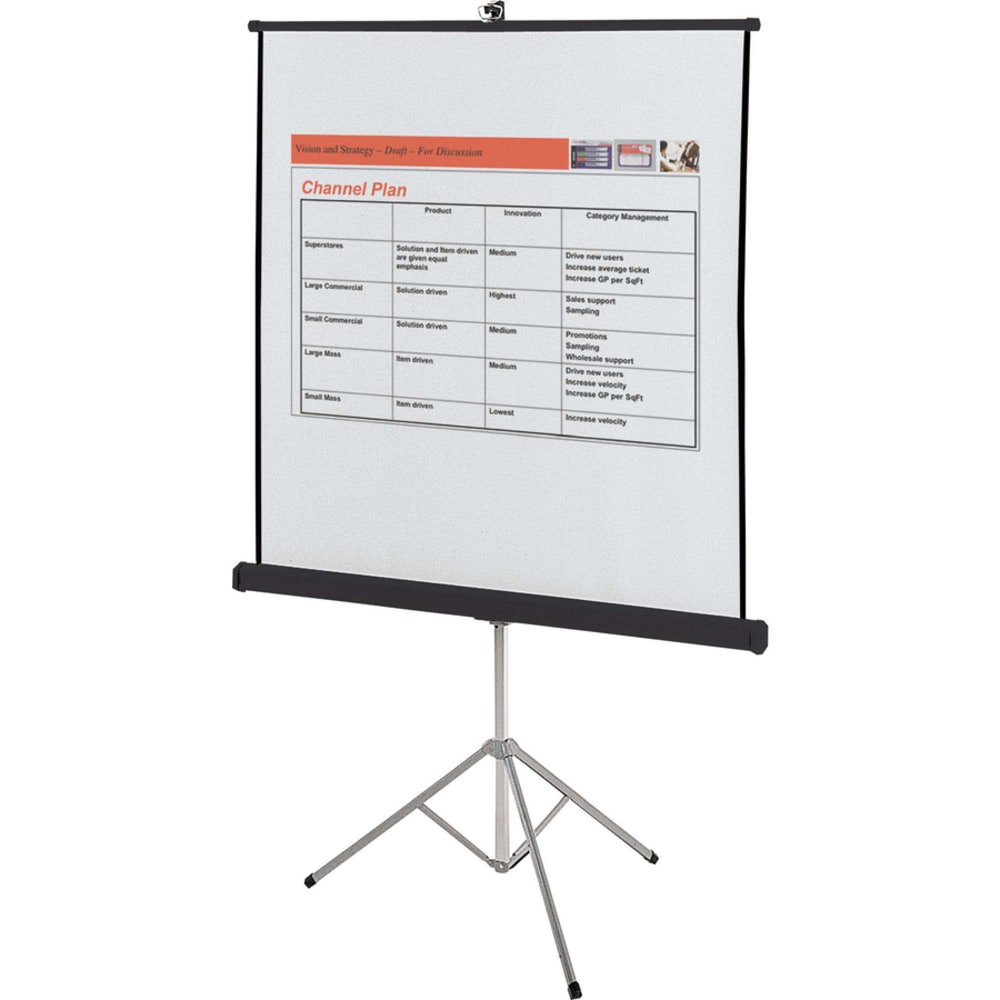 Quartet Portable Tripod Projection Screen, 70" x 70"  - Image 4