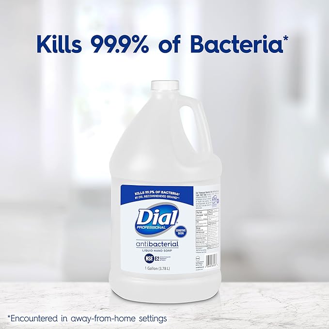 Dial Professional Basics Hypoallergenic Liquid Hand Soap , 1 Gallon Refill Bottle, 128 Fl Oz  - Image 4