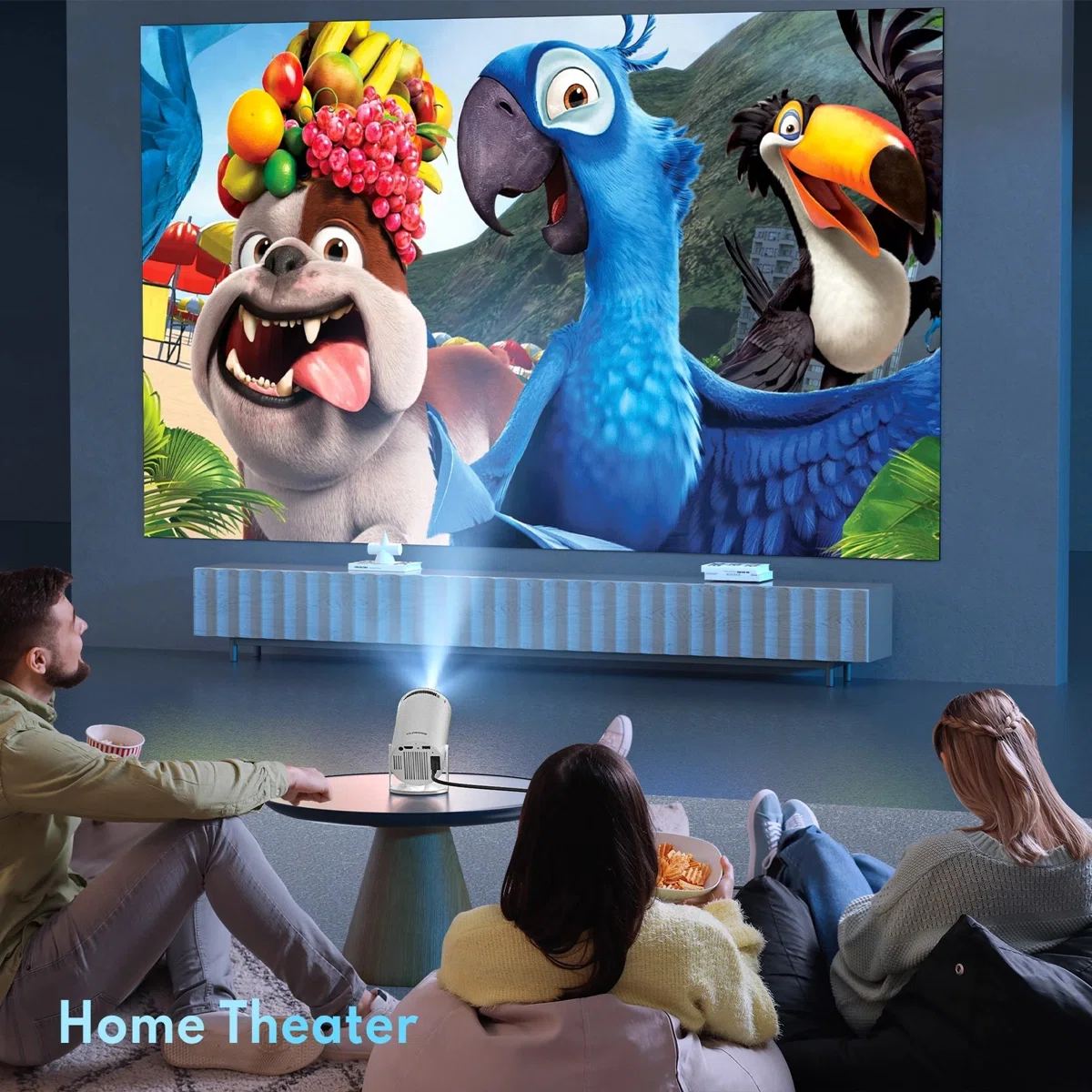 Projector 4k 1080p Support, Mini Projector Smart For Movie Projection Compatible With Phone  - Image 3