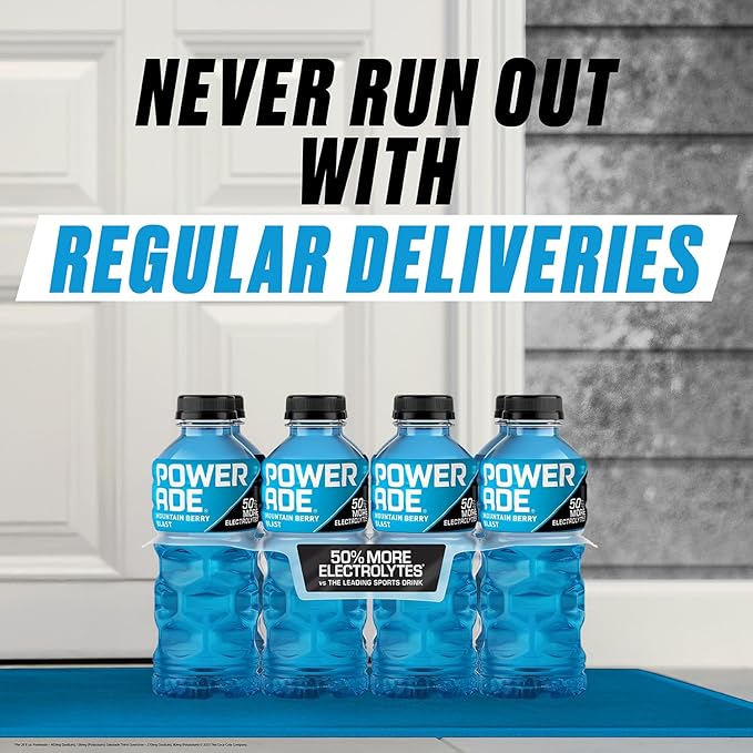 POWERADE Sports Drink Mountain Berry Blast, 12 Ounce (Pack of 8) Visit the POWERADE Store  - Image 3