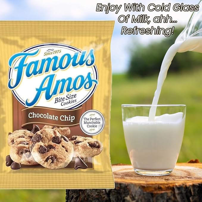 PRIME GRADE Famous Amos Chocolate Chip Cookies, 42ct of 2oz Bags, Bundle Vaule Box  - Image 4