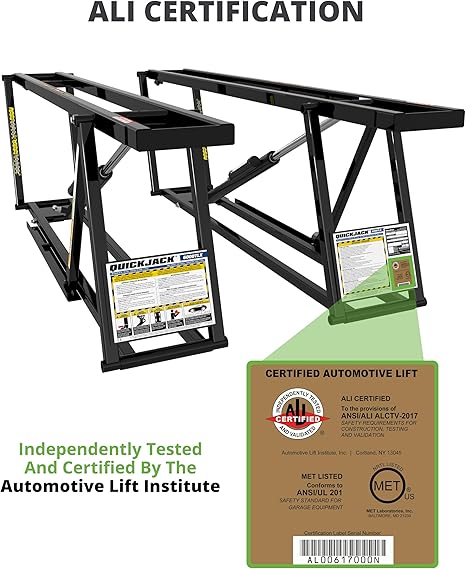  8000TLX Portable Car Lift with 8,000lb Capacity, with 110V Power Unit, Safe & Portable Design Garage Lift for Home, Garage, Shop, or Mechanic Auto Repair  - Image 4
