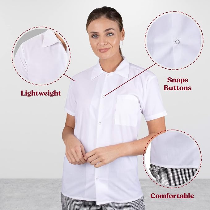Professional Chef Shirts White Bulk Packs